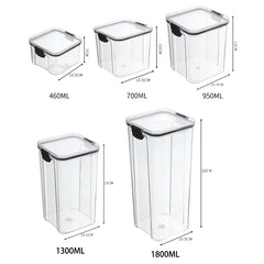 Sealed Jars Kitchen GraAirtight Kitchen Storage Jars Set – Large Plastic Food Storage Containers for Grains, Rice & Seasoningsin Storage Organizer Large Tank Plastic Moisture-proof Storage Box Household Seasoning Jars Set 2030