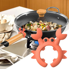 Utensil Rest Crab Shaped Silicone Utensil Rest Countertop Ladle Holder Anti-Overflow Stove Top Spatula Holder Kitchen Gadget