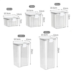 Sealed Jars Kitchen GraAirtight Kitchen Storage Jars Set – Large Plastic Food Storage Containers for Grains, Rice & Seasoningsin Storage Organizer Large Tank Plastic Moisture-proof Storage Box Household Seasoning Jars Set 2030