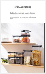 Sealed Jars Kitchen GraAirtight Kitchen Storage Jars Set – Large Plastic Food Storage Containers for Grains, Rice & Seasoningsin Storage Organizer Large Tank Plastic Moisture-proof Storage Box Household Seasoning Jars Set 2030
