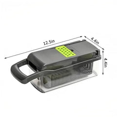 16-in-1 Vegetable Chopper PE+ABS Multi-Blade Kitchen Gadget for Home Cooking & Meal Prep