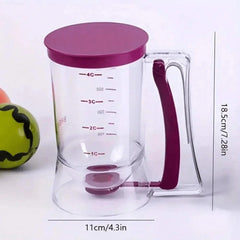 Pancake Batter Dispenser With Handle, Pancake Batter Dispenser, Pancake Batter Dispenser, Pancake Batter Dispenser, Pancake Baking Tray Mixing Dispenser, Perfect For Pancakes, Cupcakes, Waffles, Muffin Batter, Cakes, Cupcake