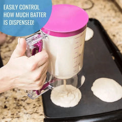 Pancake Batter Dispenser With Handle, Pancake Batter Dispenser, Pancake Batter Dispenser, Pancake Batter Dispenser, Pancake Baking Tray Mixing Dispenser, Perfect For Pancakes, Cupcakes, Waffles, Muffin Batter, Cakes, Cupcake