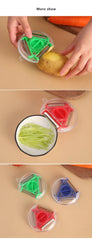 1/3PCS 3in1 Magic Trio Peeler Set Slicer Shredder Peeler Julienne Cutter Multi Peel Blade Zesters Grater Kitchen Tool Accessorie