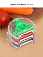 1/3PCS 3in1 Magic Trio Peeler Set Slicer Shredder Peeler Julienne Cutter Multi Peel Blade Zesters Grater Kitchen Tool Accessorie