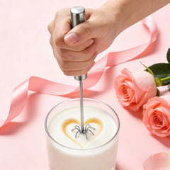 Premium Stainless Steel Push Whisk – Semi-Automatic Hand Mixer