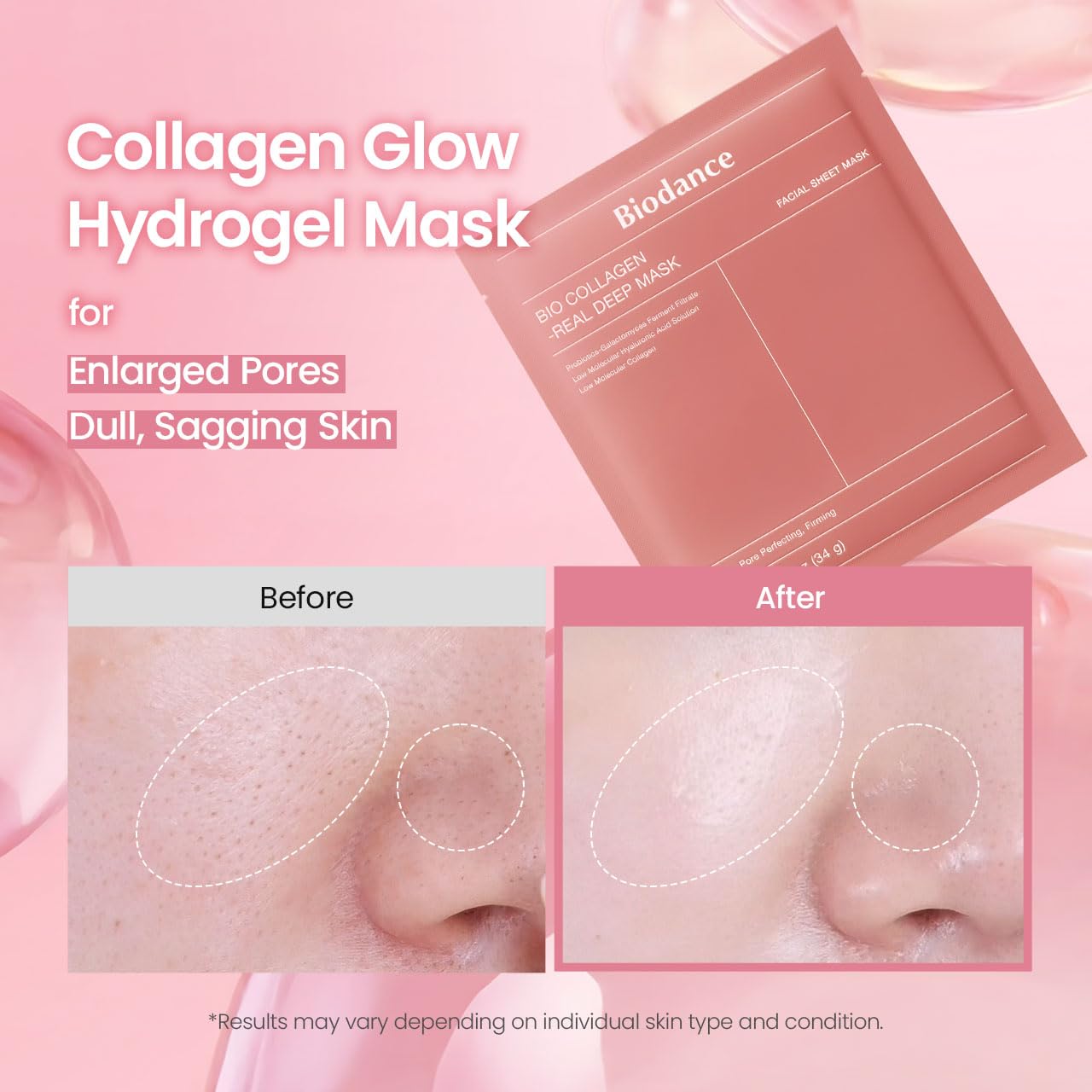 Bio-Collagen Hydrogel Face Mask – Hydrating, Firming Care