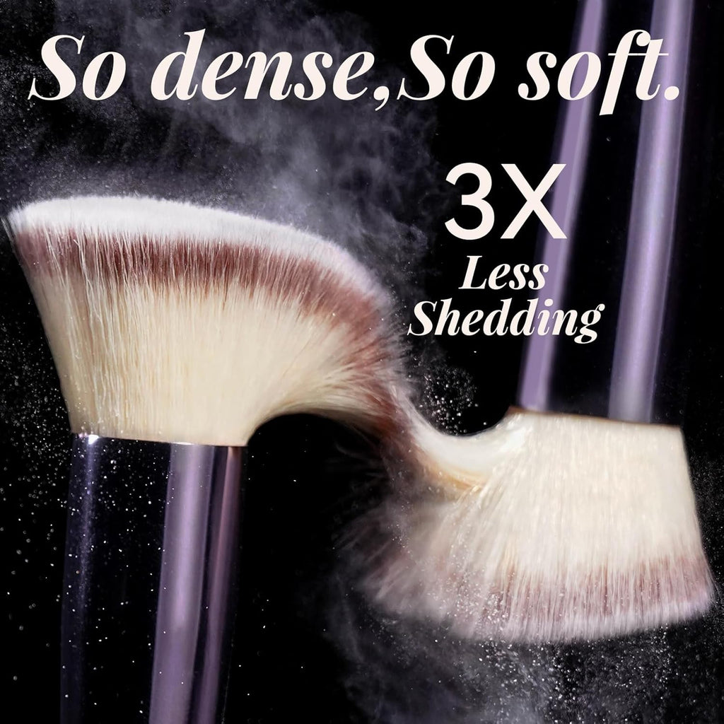 18-Piece Makeup Brush Set with Synthetic Bristles and Case