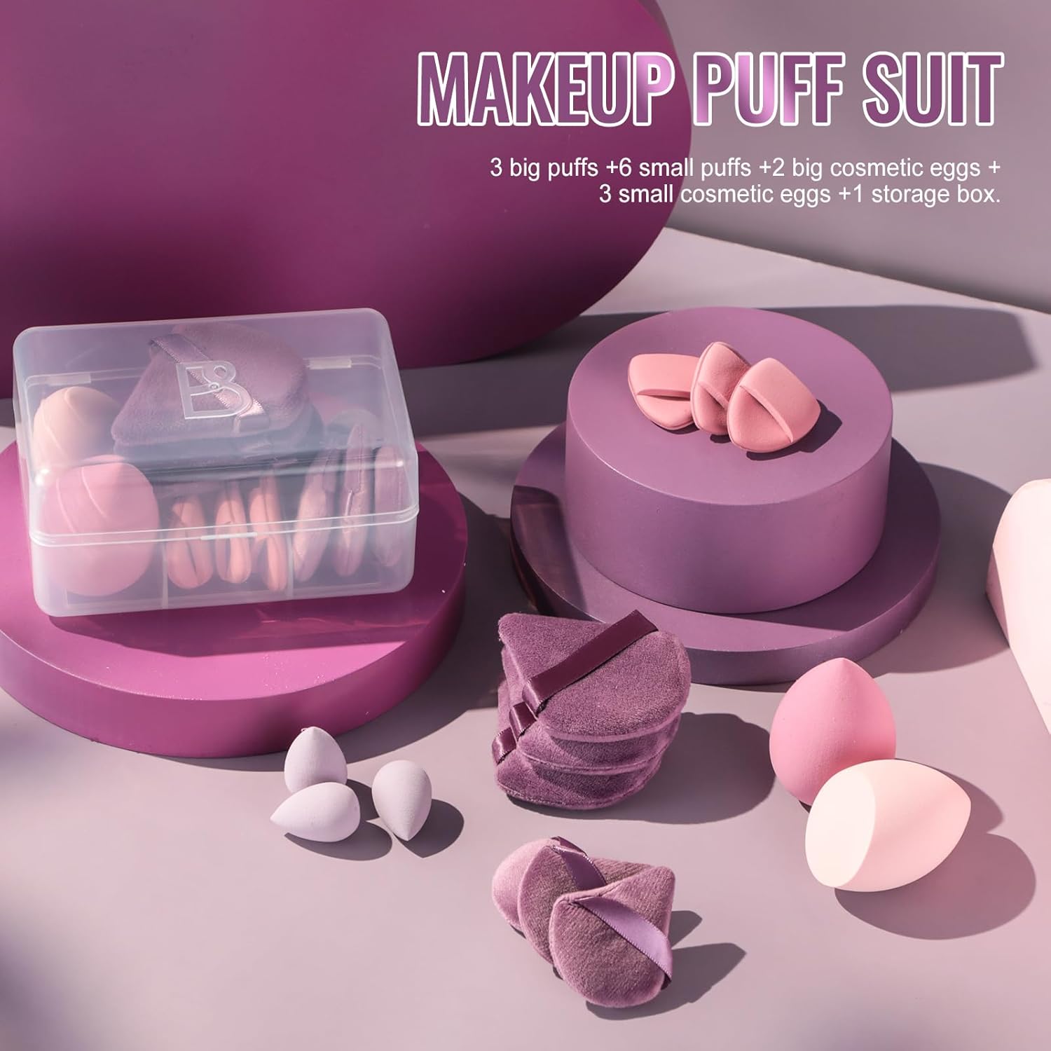 Triangle Makeup Sponge Set – 14-Piece Blending Kit