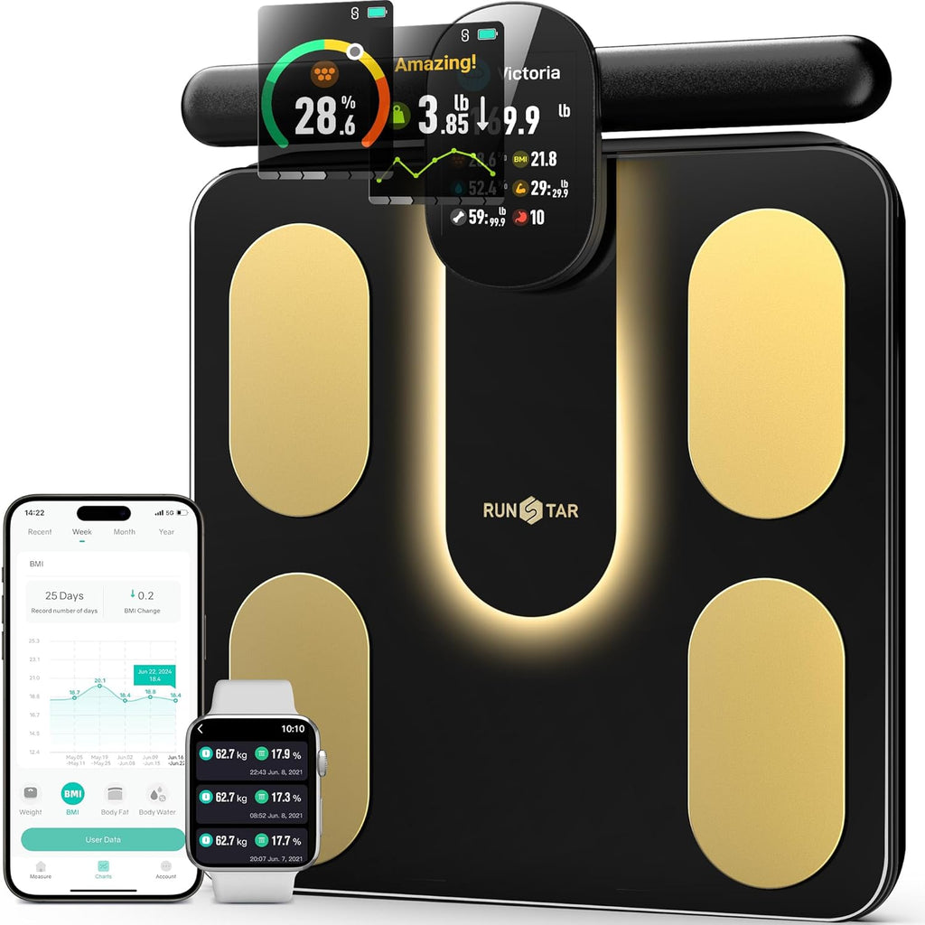 Smart Body Composition Scale with 8 Electrodes & TFT Display