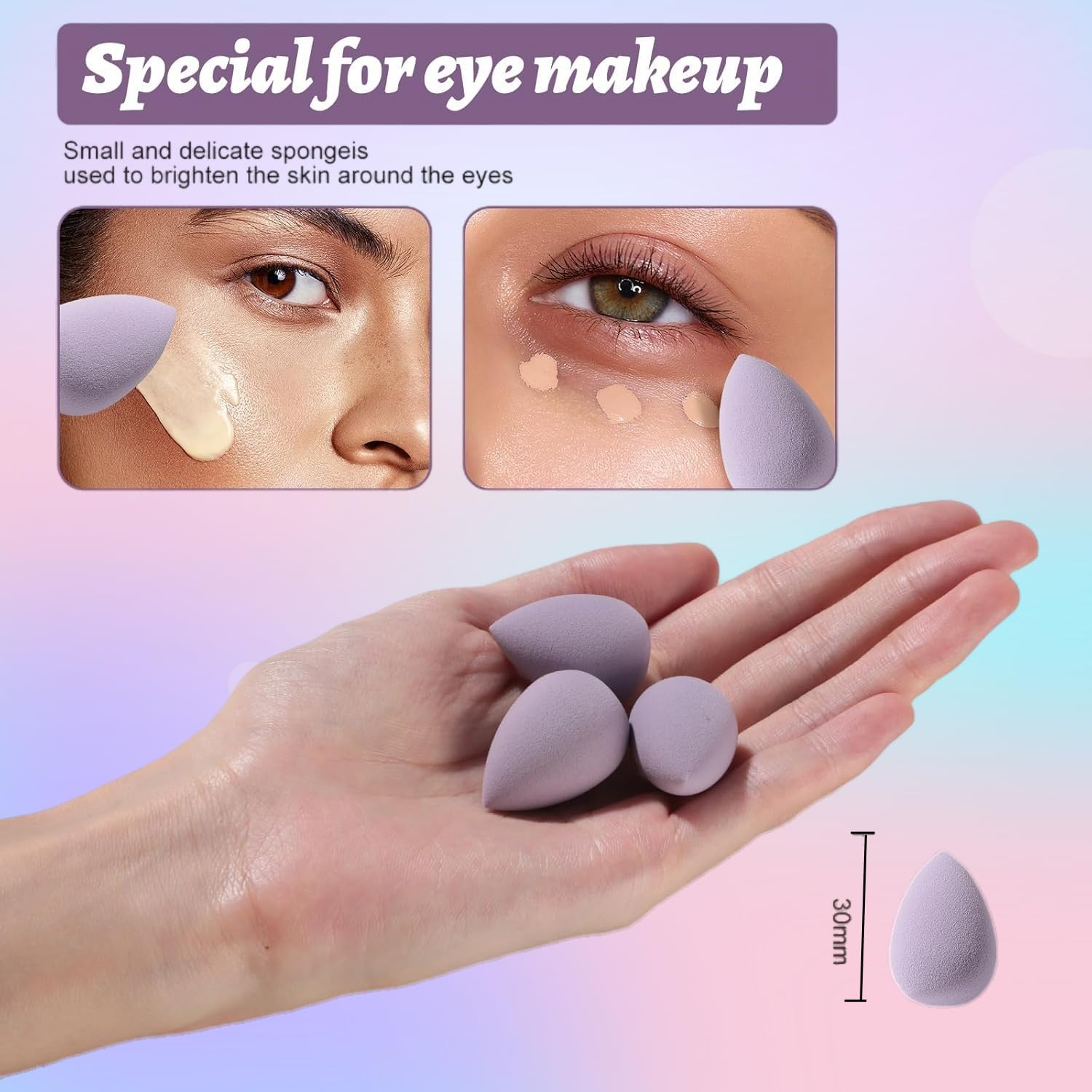 Triangle Makeup Sponge Set – 14-Piece Blending Kit