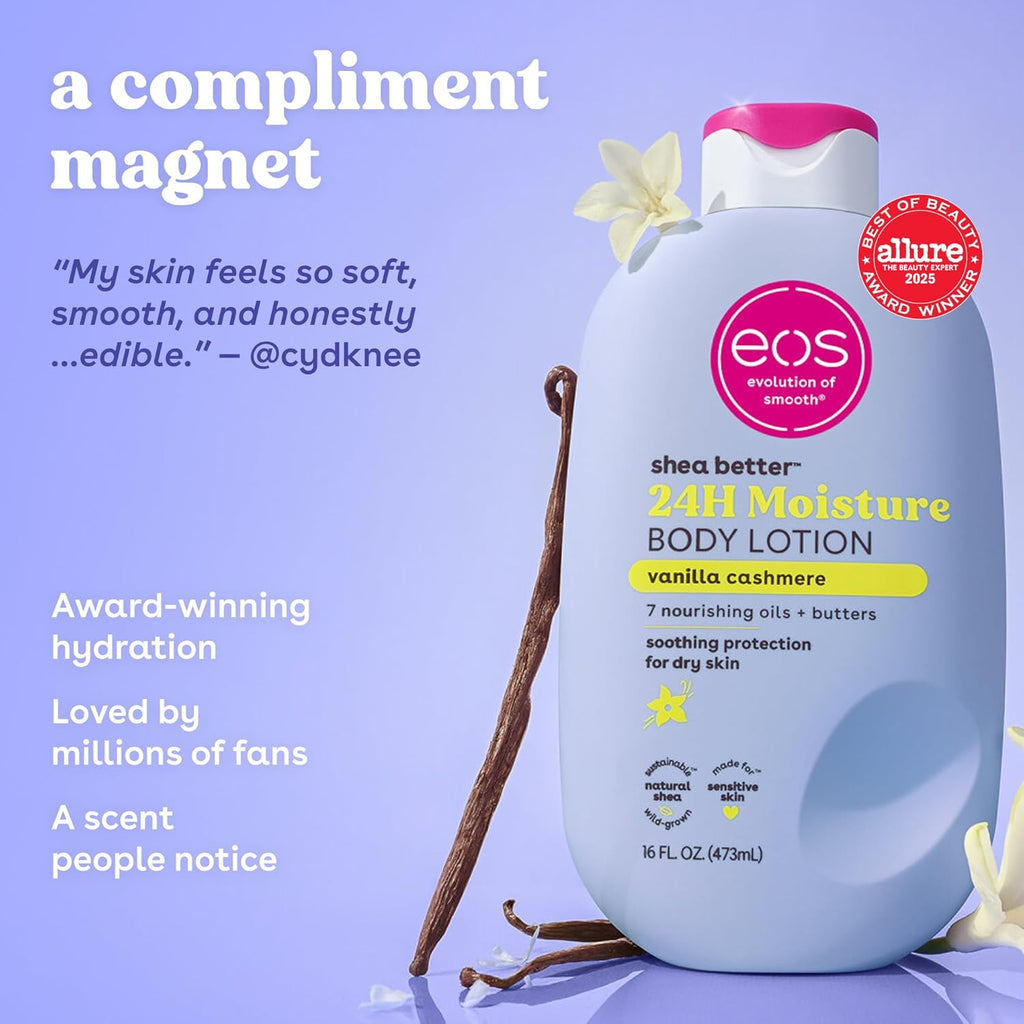 Vanilla Cashmere Shea Body Lotion – 24-Hour Hydration