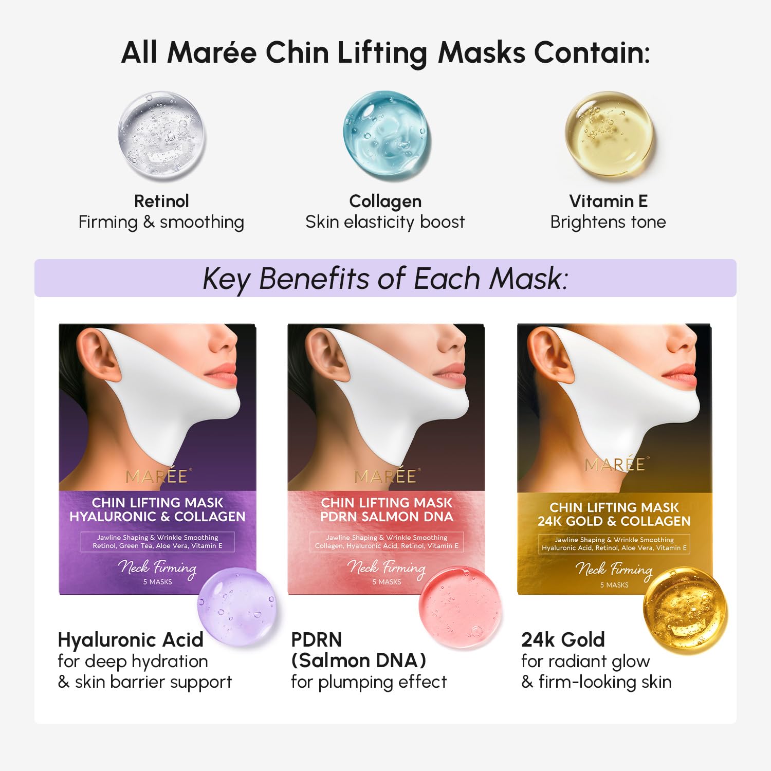 V Line Lifting Hydrogel Mask – Jawline & Neck Firming Care