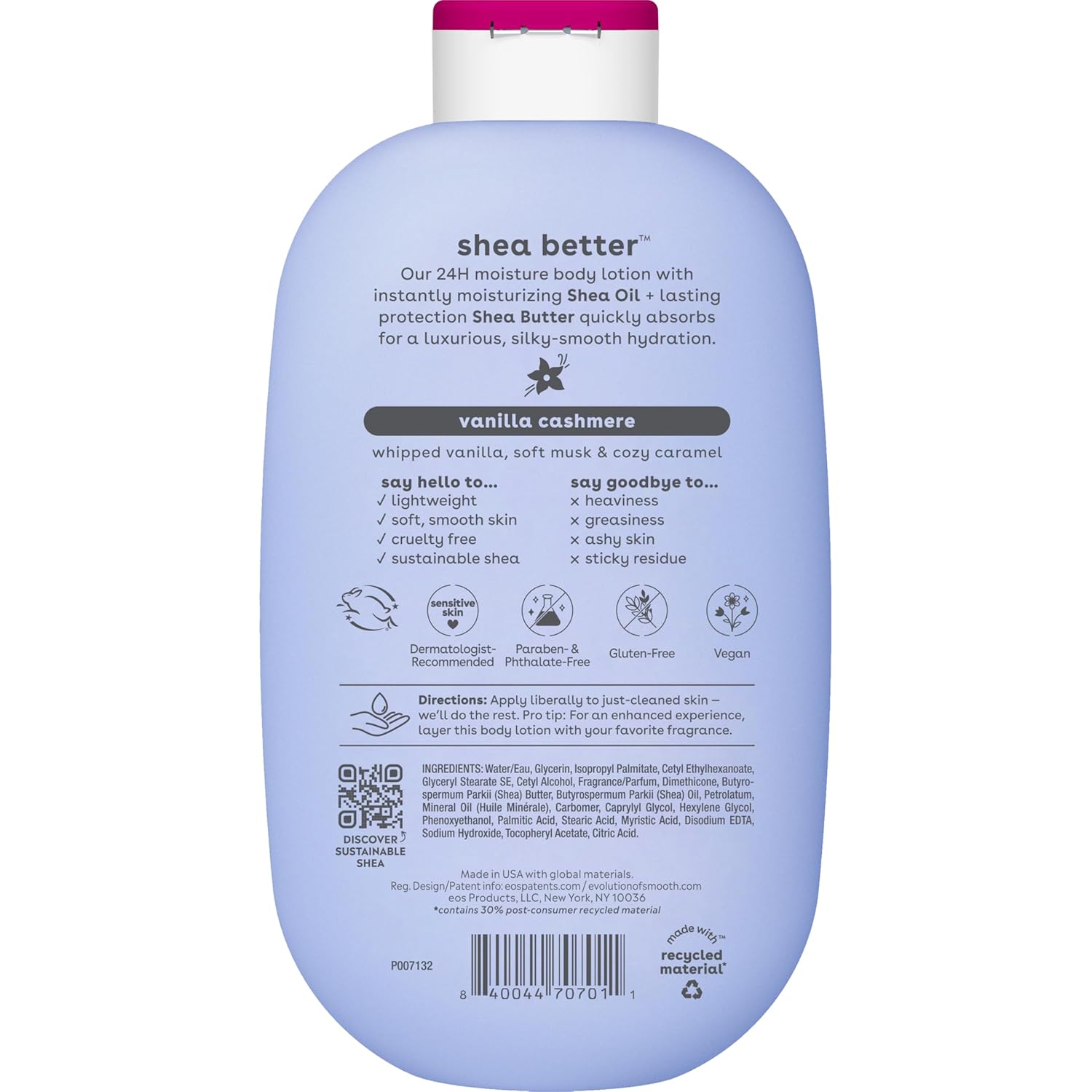 Vanilla Cashmere Shea Body Lotion – 24-Hour Hydration