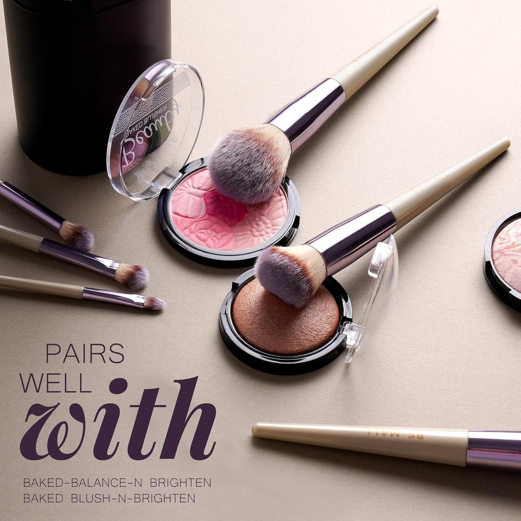 18-Piece Makeup Brush Set with Synthetic Bristles and Case