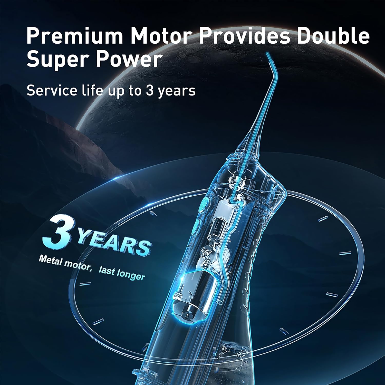 Cordless Water Dental Flosser – 300 ml Rechargeable Oral Irrigator