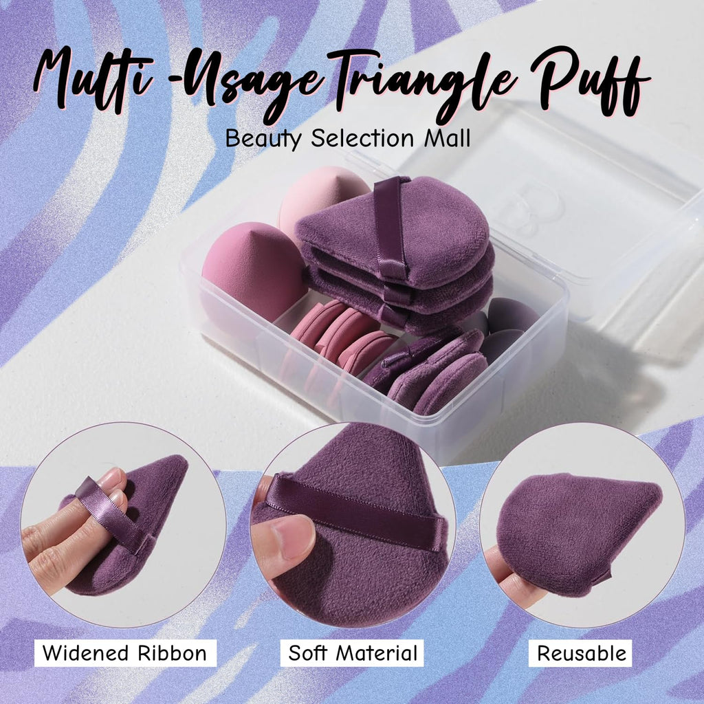 Triangle Makeup Sponge Set – 14-Piece Blending Kit