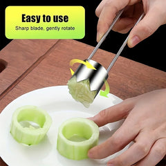 Stainless Steel Corers Portable Core Remover Fruit and Vegetable Core Extractor Kitchen Tools for Pitting Chili Peppers Melons