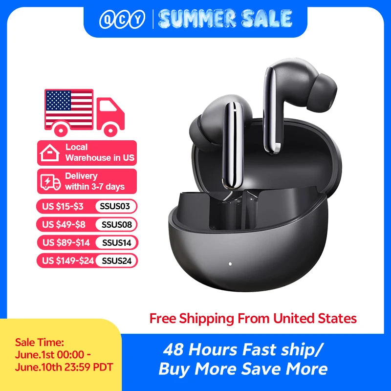 QCY MeloBuds Pro – Premium Noise Cancelling Earbuds | Hi-Res LDAC Audio | 34H Battery Life