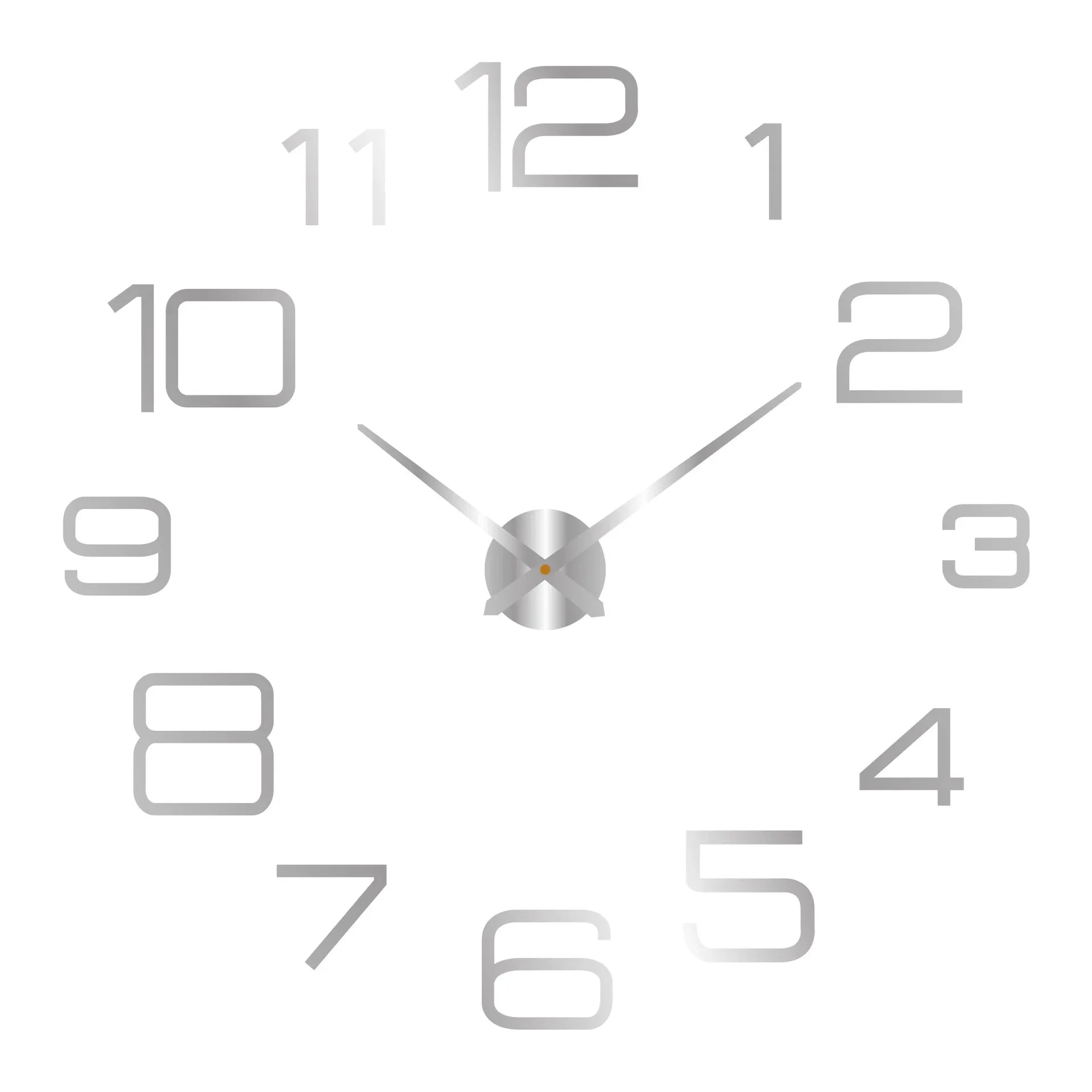 Large round Mirror Wall Clock DIY Self Adhesive Wall Clock