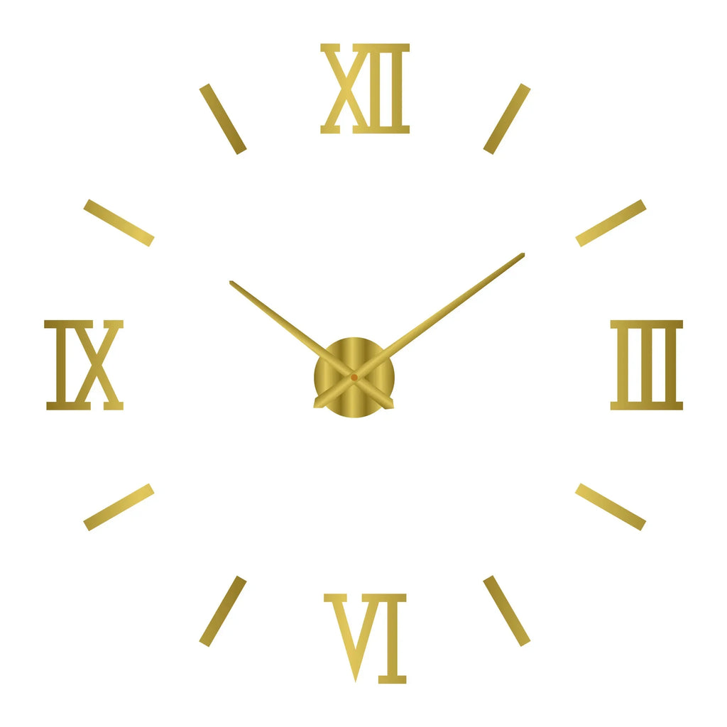 Large round Mirror Wall Clock DIY Self Adhesive Wall Clock