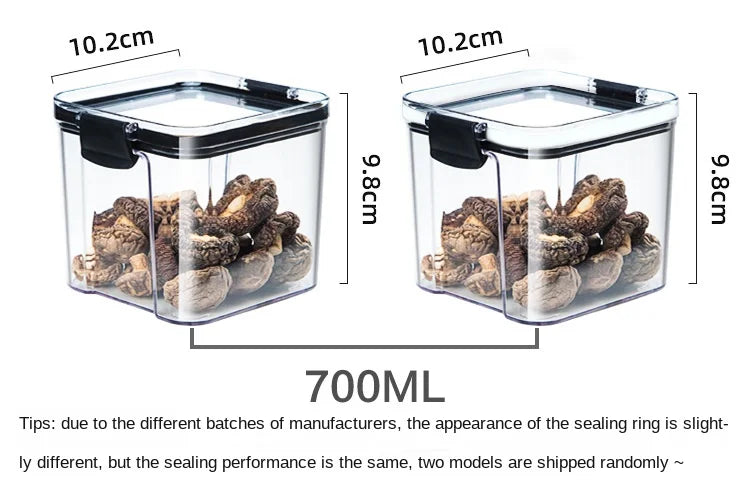 Sealed Jars Kitchen GraAirtight Kitchen Storage Jars Set – Large Plastic Food Storage Containers for Grains, Rice & Seasoningsin Storage Organizer Large Tank Plastic Moisture-proof Storage Box Household Seasoning Jars Set 2030