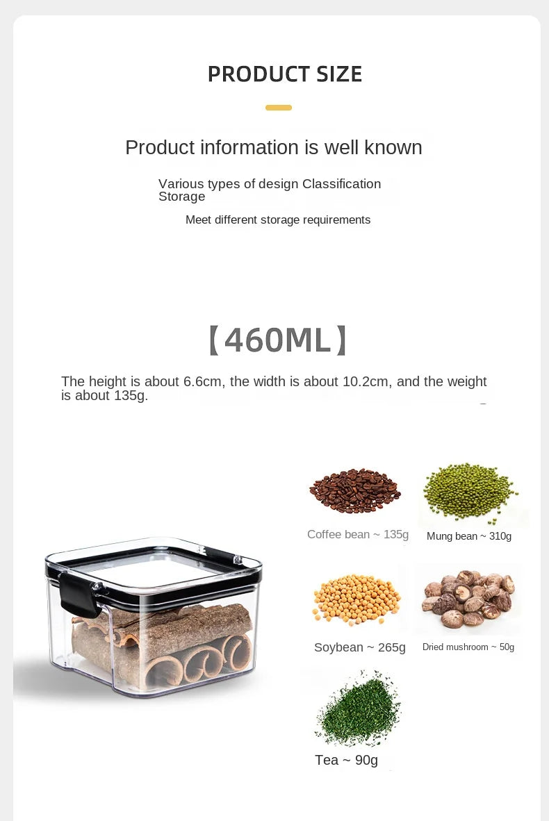 Sealed Jars Kitchen GraAirtight Kitchen Storage Jars Set – Large Plastic Food Storage Containers for Grains, Rice & Seasoningsin Storage Organizer Large Tank Plastic Moisture-proof Storage Box Household Seasoning Jars Set 2030