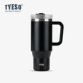 Stay Hot or Cold All Day | Stainless Steel Travel Mug with Handle & Straw