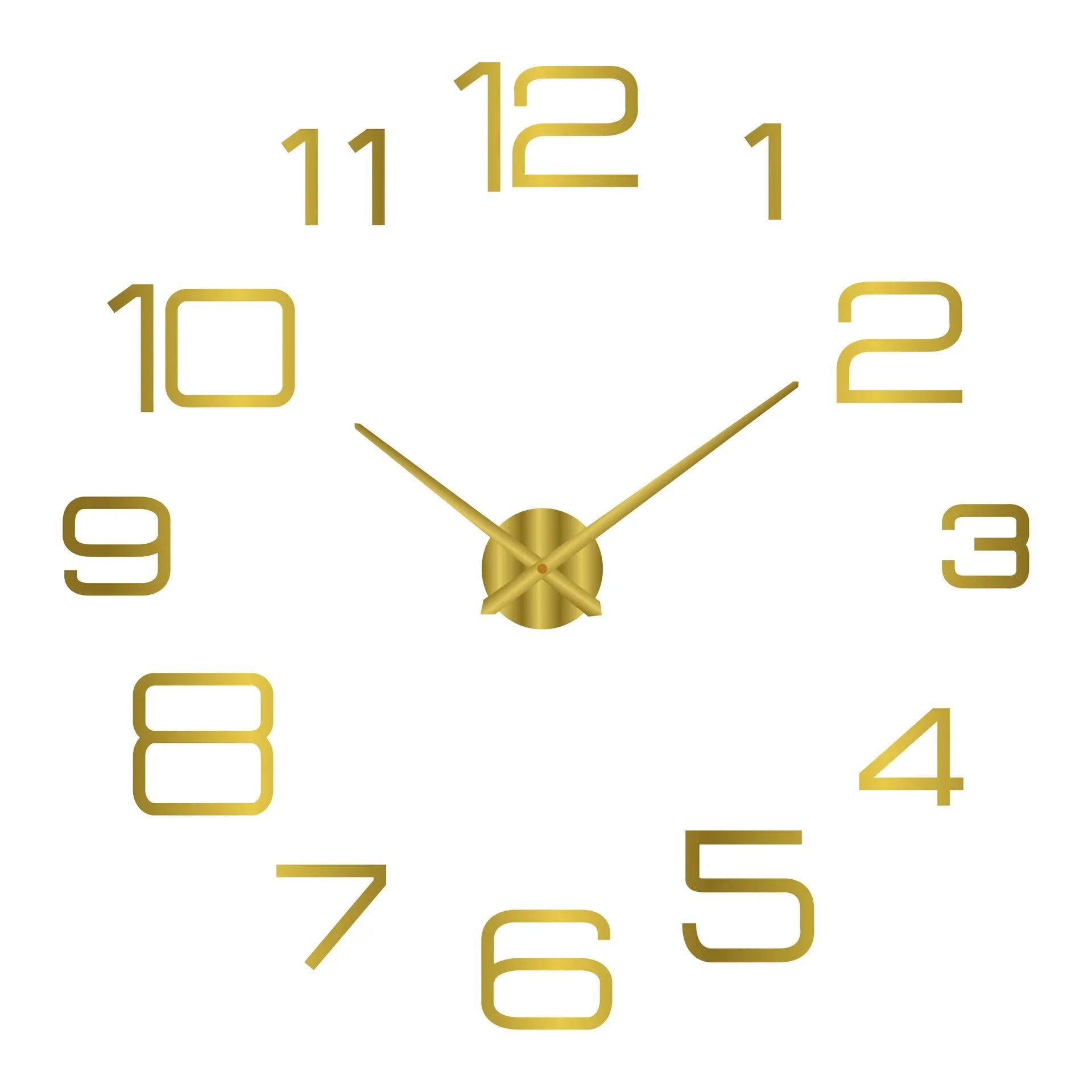 Large round Mirror Wall Clock DIY Self Adhesive Wall Clock