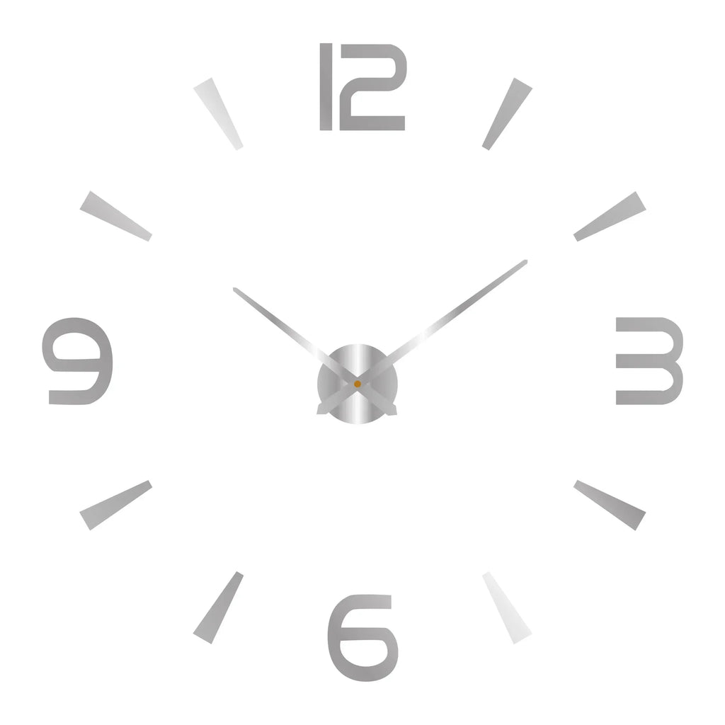 Large round Mirror Wall Clock DIY Self Adhesive Wall Clock