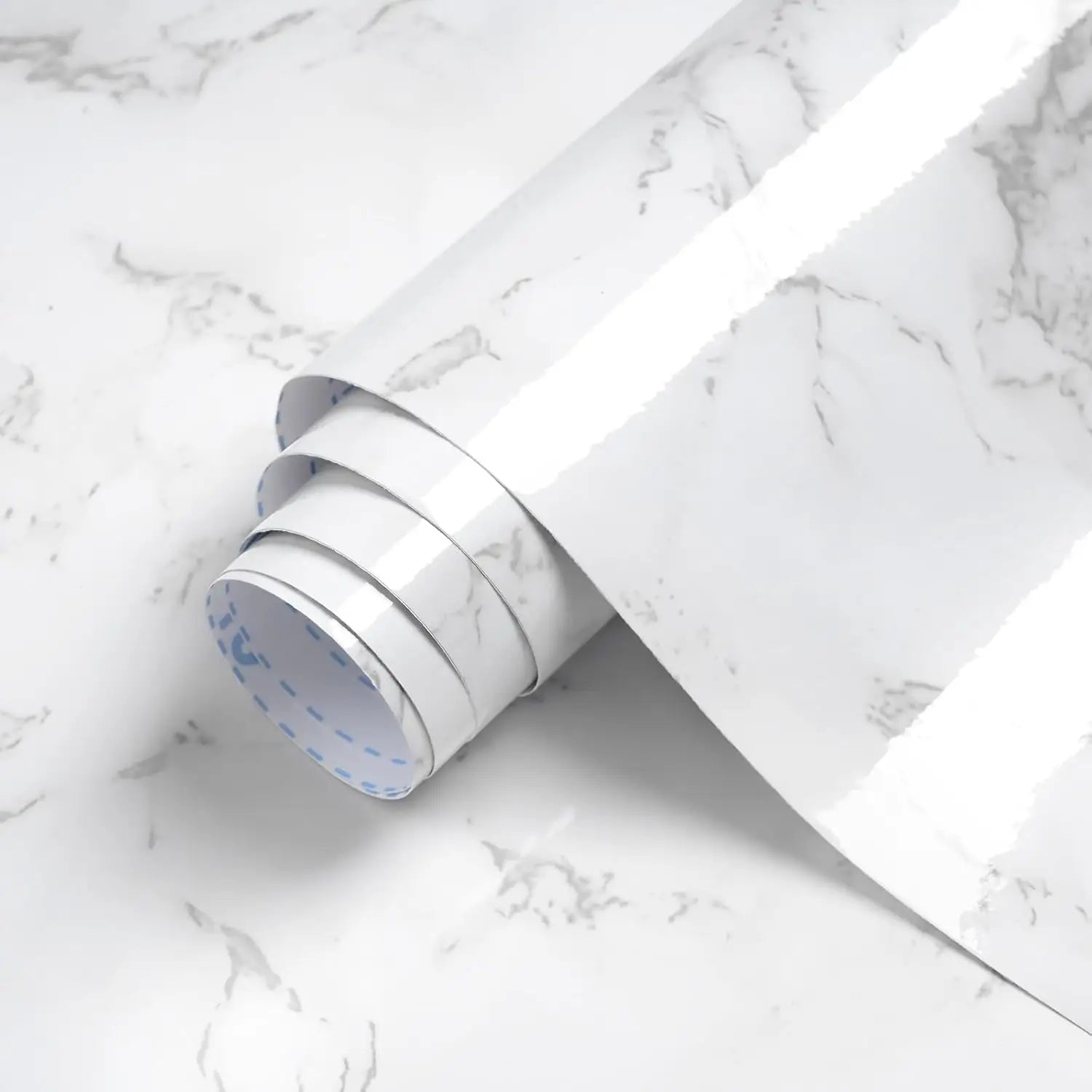 55cm Marble Self-Adhesive Wallpaper – Waterproof PVC Contact Paper for Kitchen, Cabinets & Home Decor