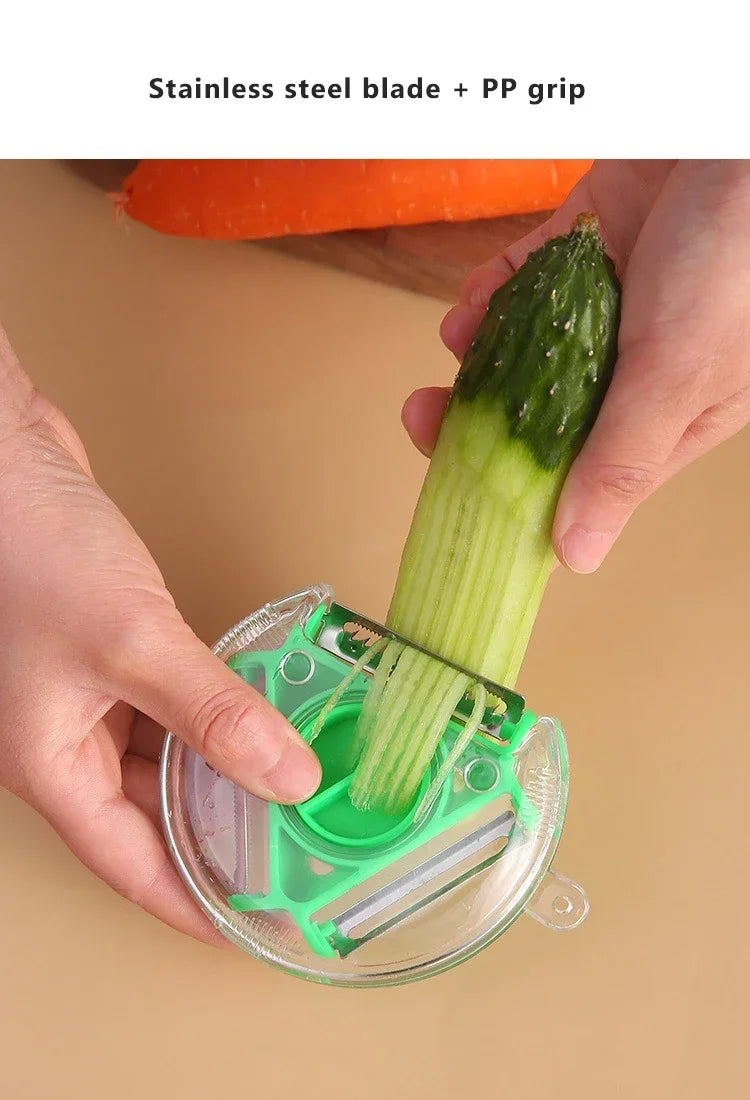 1/3PCS 3in1 Magic Trio Peeler Set Slicer Shredder Peeler Julienne Cutter Multi Peel Blade Zesters Grater Kitchen Tool Accessorie