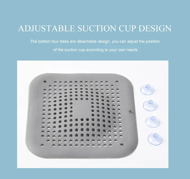 Silicone Sink Strainer Hair Catcher – Shower & Kitchen Drain Filter Plug