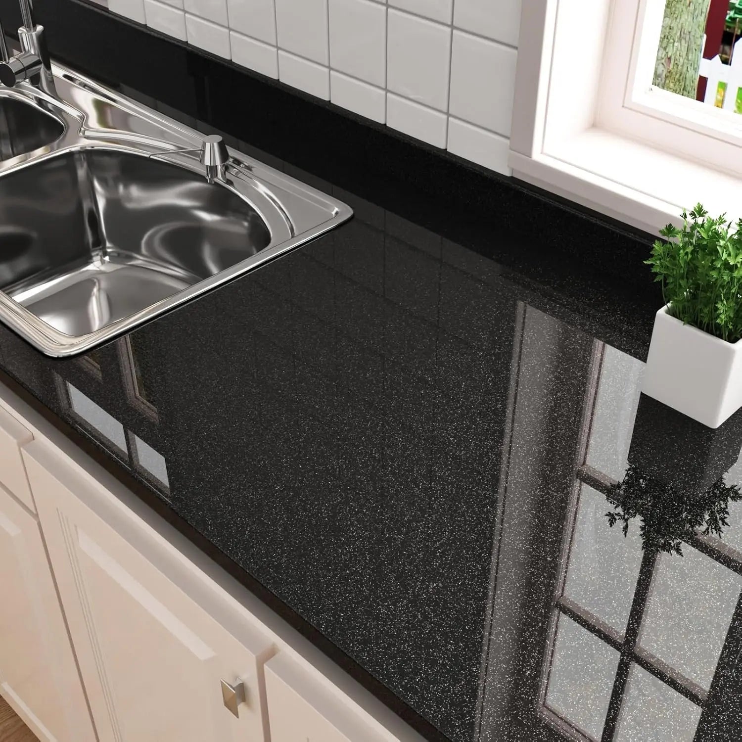 55cm Marble Self-Adhesive Wallpaper – Waterproof PVC Contact Paper for Kitchen, Cabinets & Home Decor