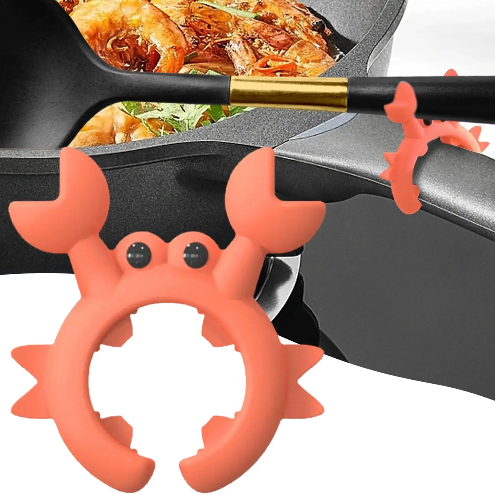 Utensil Rest Crab Shaped Silicone Utensil Rest Countertop Ladle Holder Anti-Overflow Stove Top Spatula Holder Kitchen Gadget