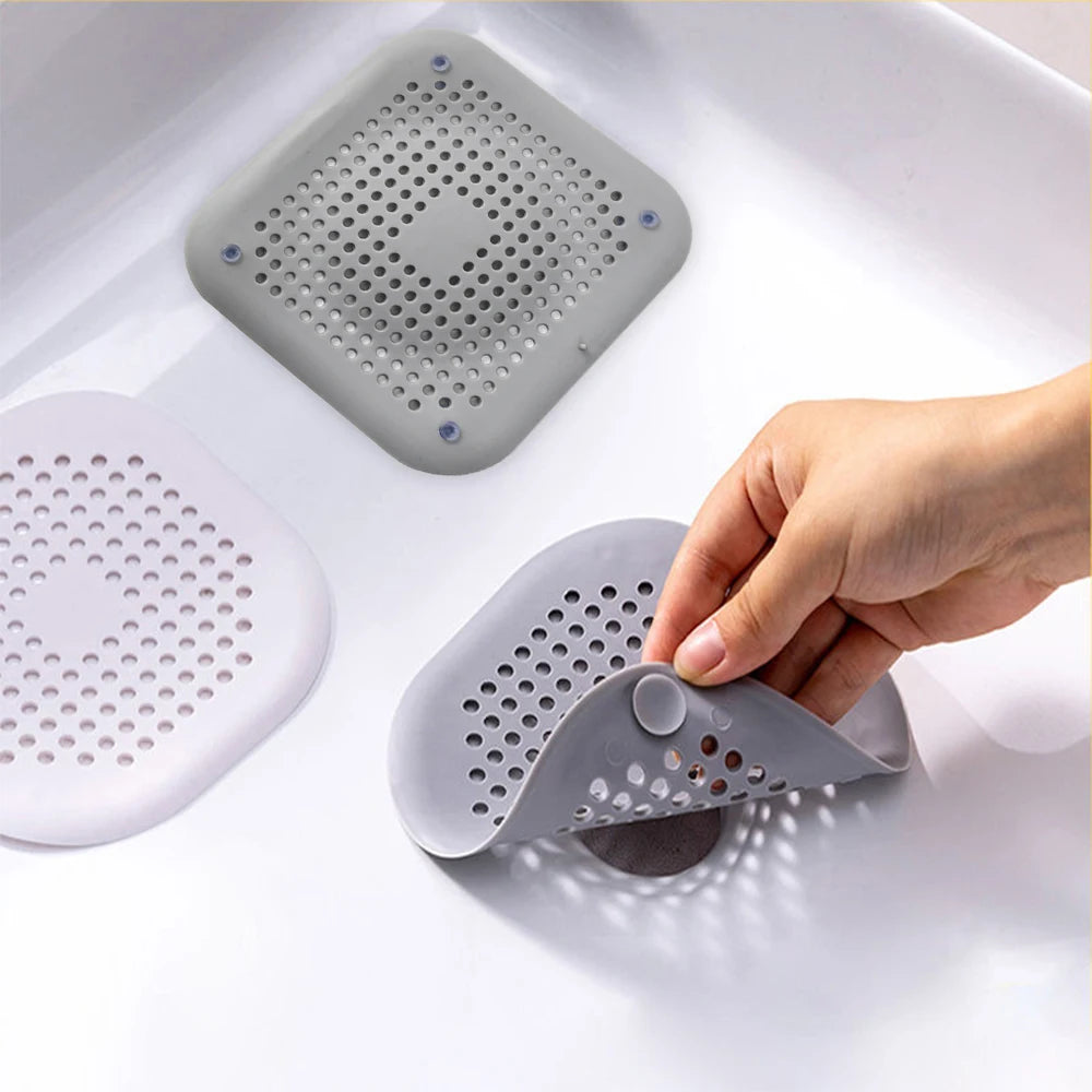 Silicone Sink Strainer Hair Catcher – Shower & Kitchen Drain Filter Plug