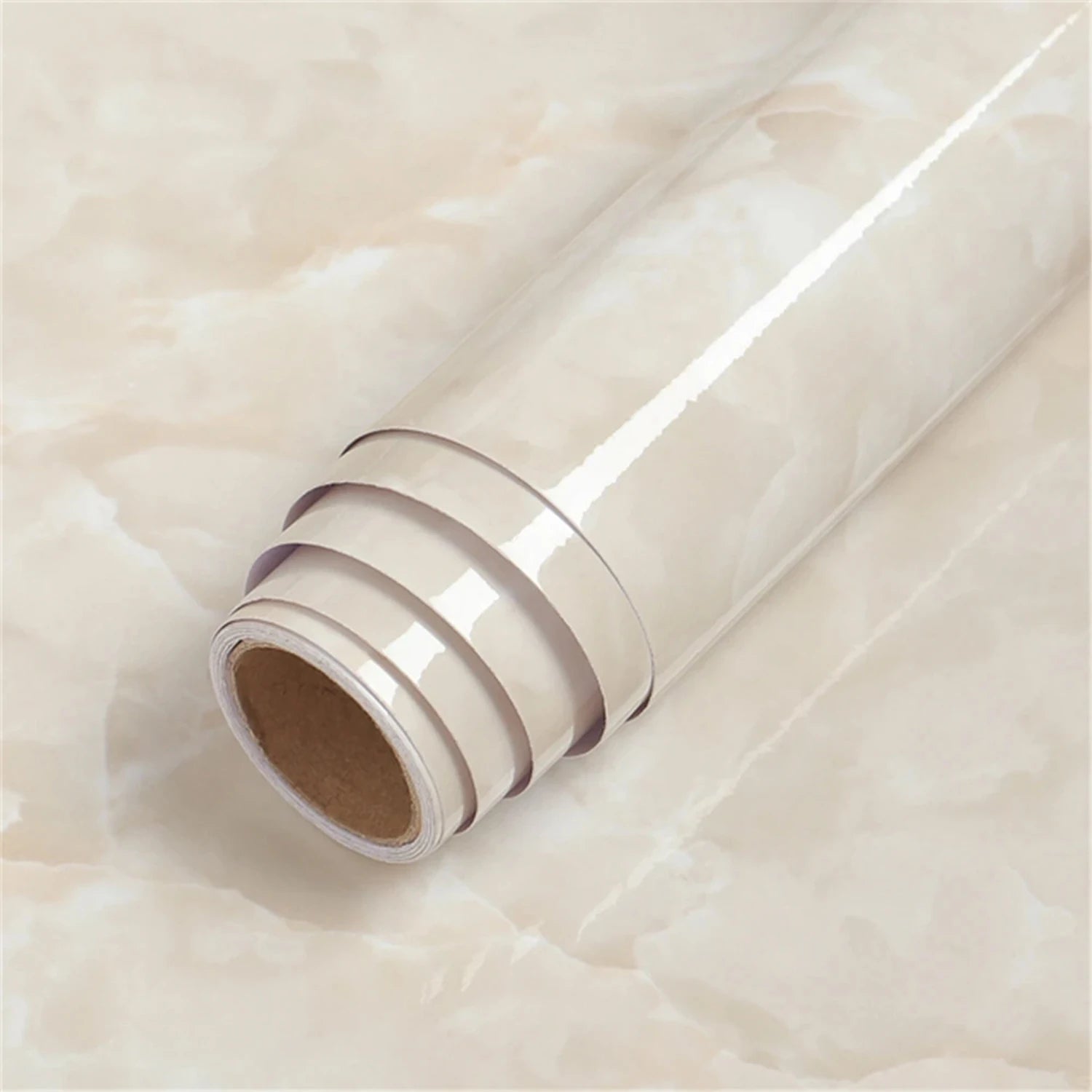 55cm Marble Self-Adhesive Wallpaper – Waterproof PVC Contact Paper for Kitchen, Cabinets & Home Decor