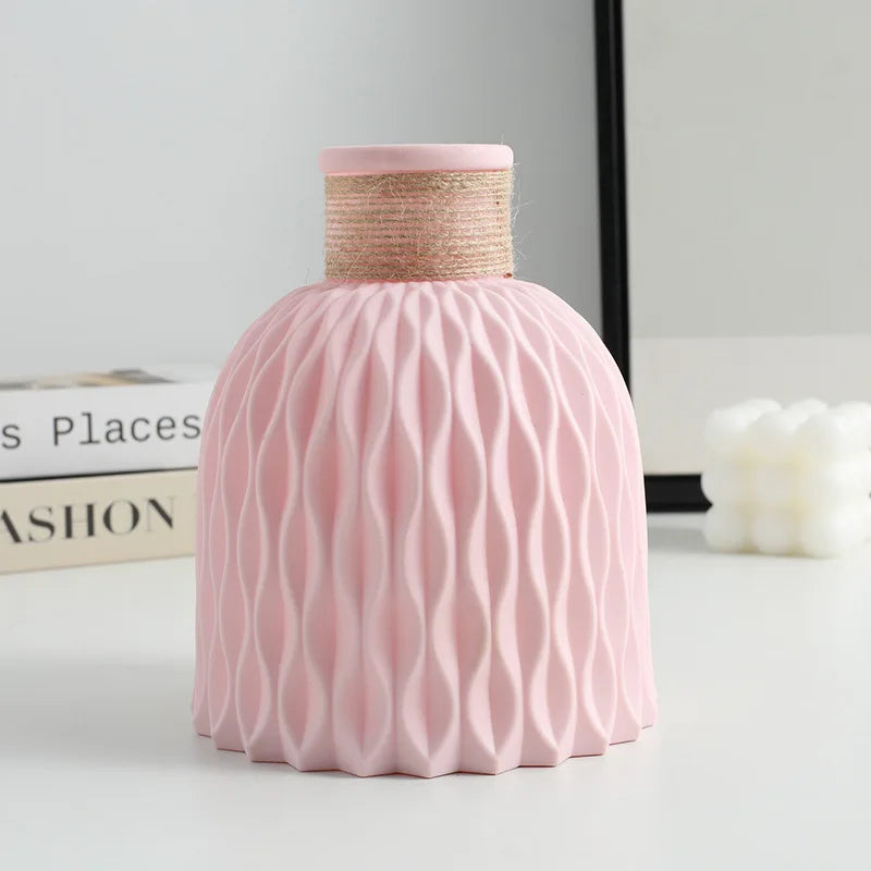 Plastic Water Ripple Design Vase