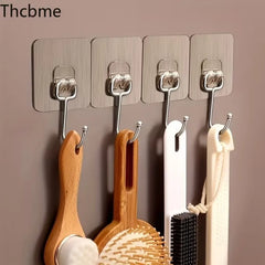 Ultra Hold Transparent Wall Hooks – 10PCS