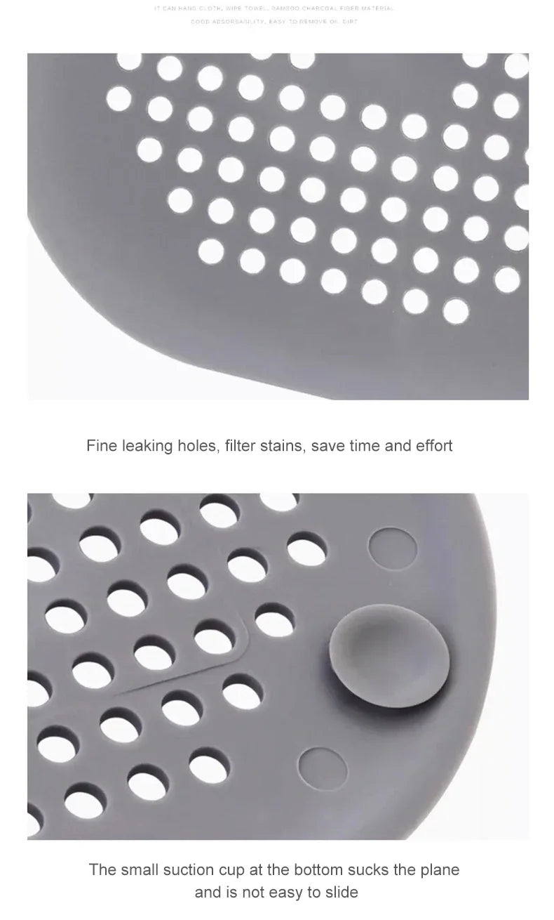 Silicone Sink Strainer Hair Catcher – Shower & Kitchen Drain Filter Plug