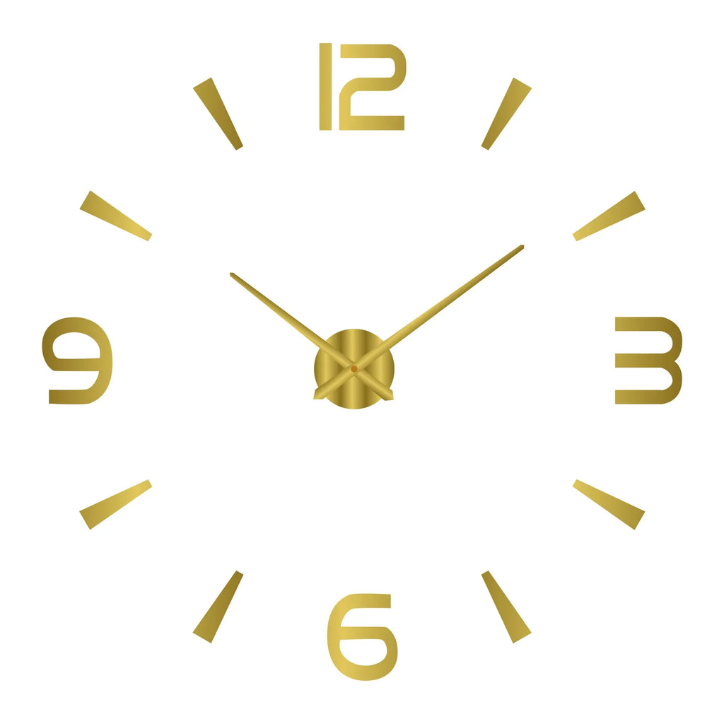 Large round Mirror Wall Clock DIY Self Adhesive Wall Clock