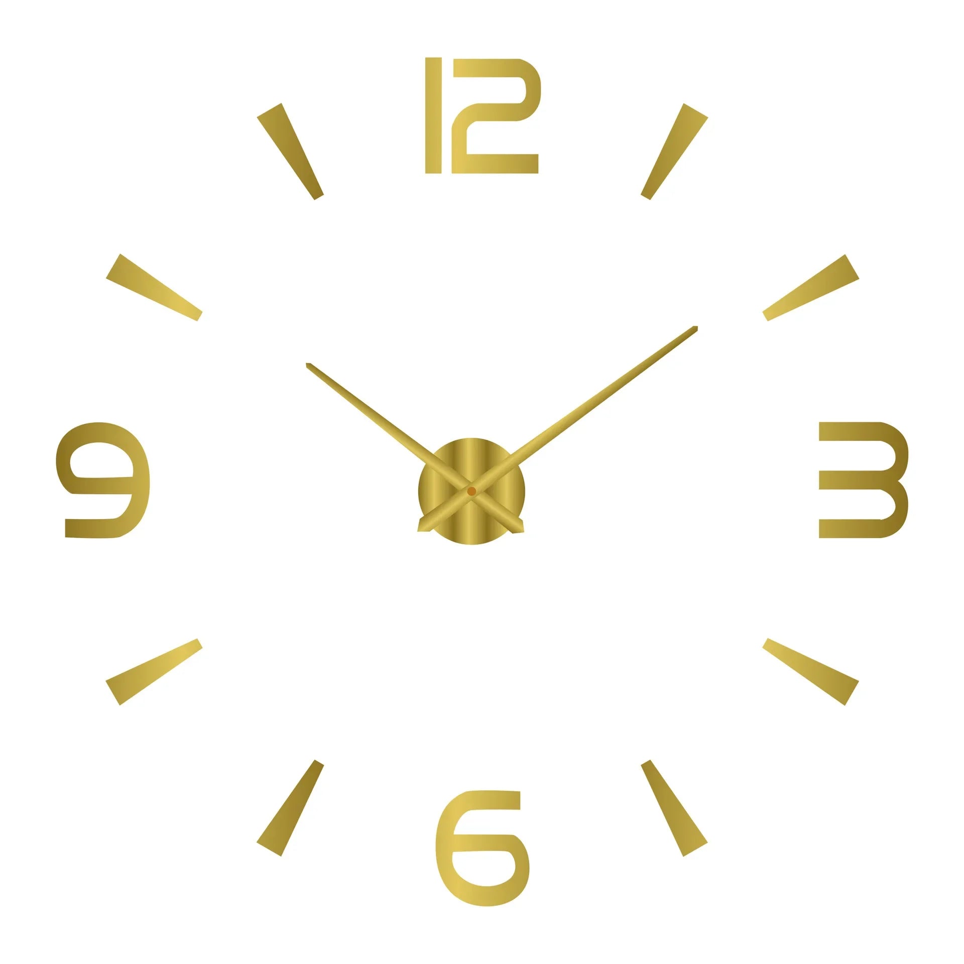 Large round Mirror Wall Clock DIY Self Adhesive Wall Clock