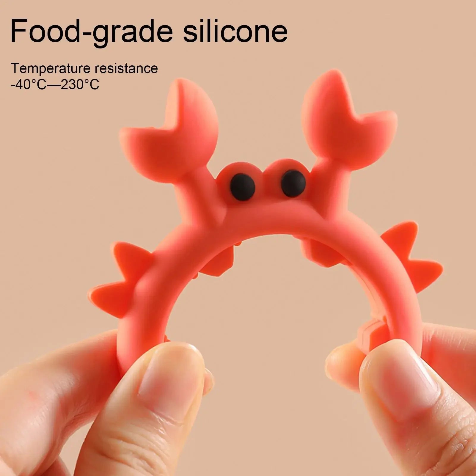 Utensil Rest Crab Shaped Silicone Utensil Rest Countertop Ladle Holder Anti-Overflow Stove Top Spatula Holder Kitchen Gadget