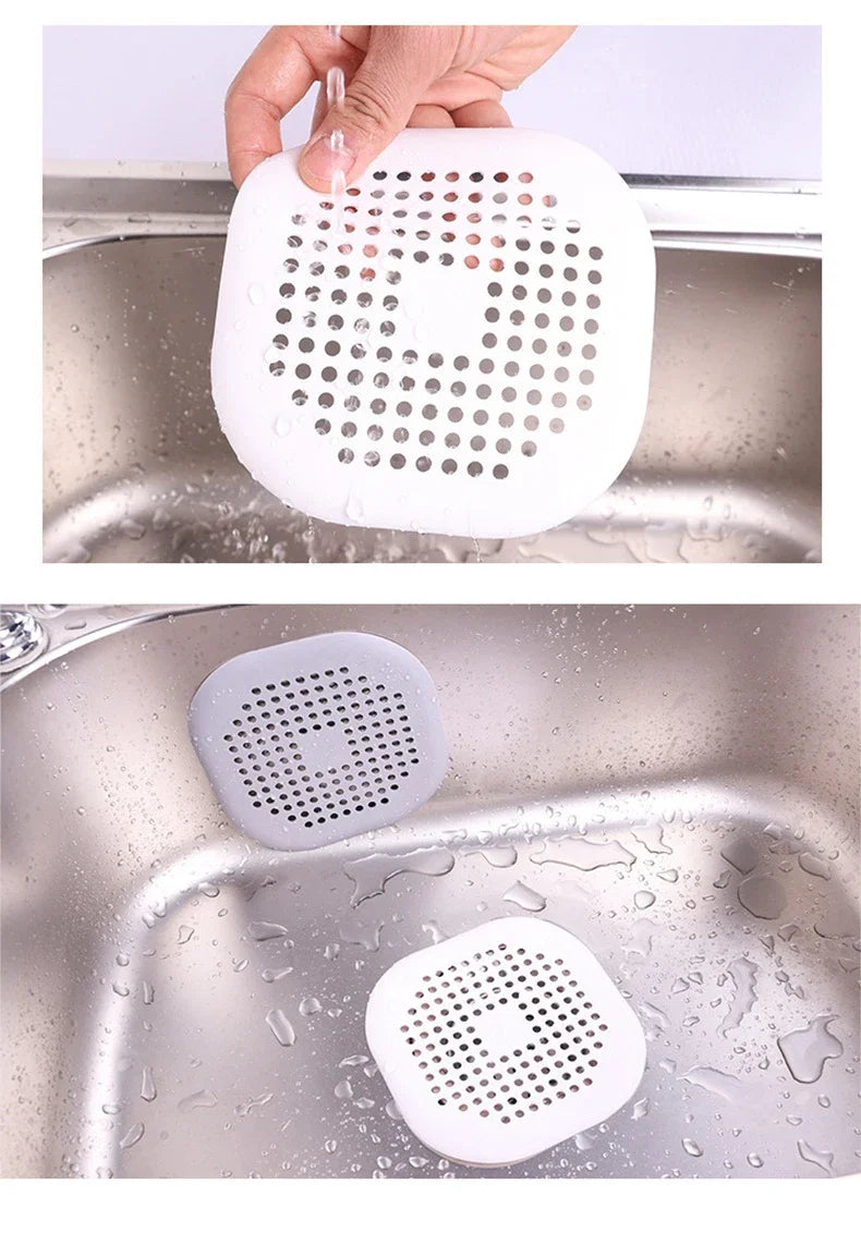 Silicone Sink Strainer Hair Catcher – Shower & Kitchen Drain Filter Plug