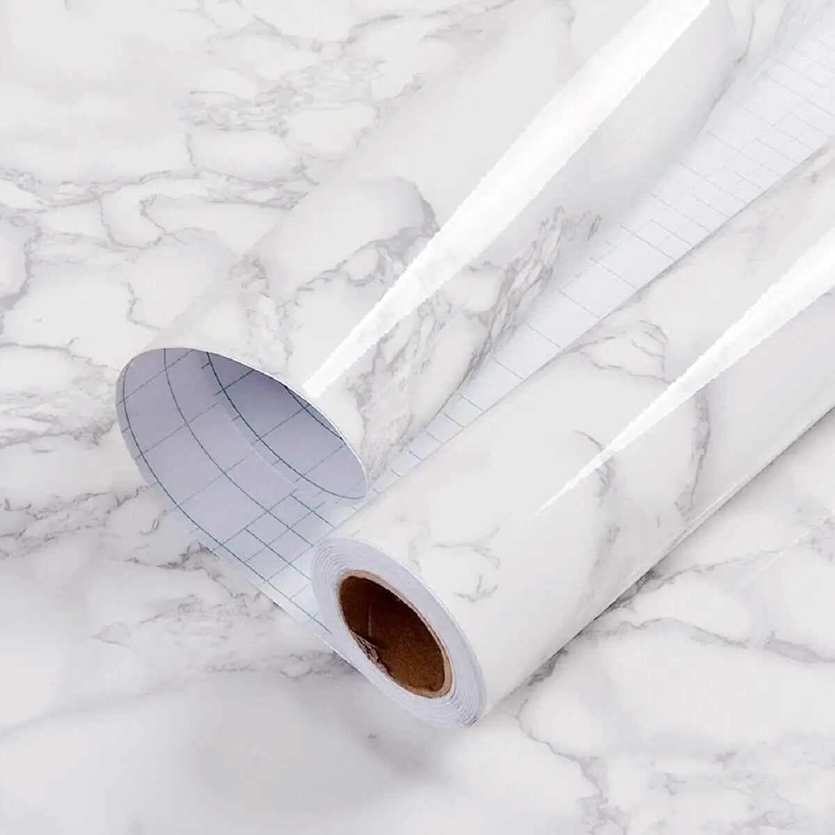 55cm Marble Self-Adhesive Wallpaper – Waterproof PVC Contact Paper for Kitchen, Cabinets & Home Decor