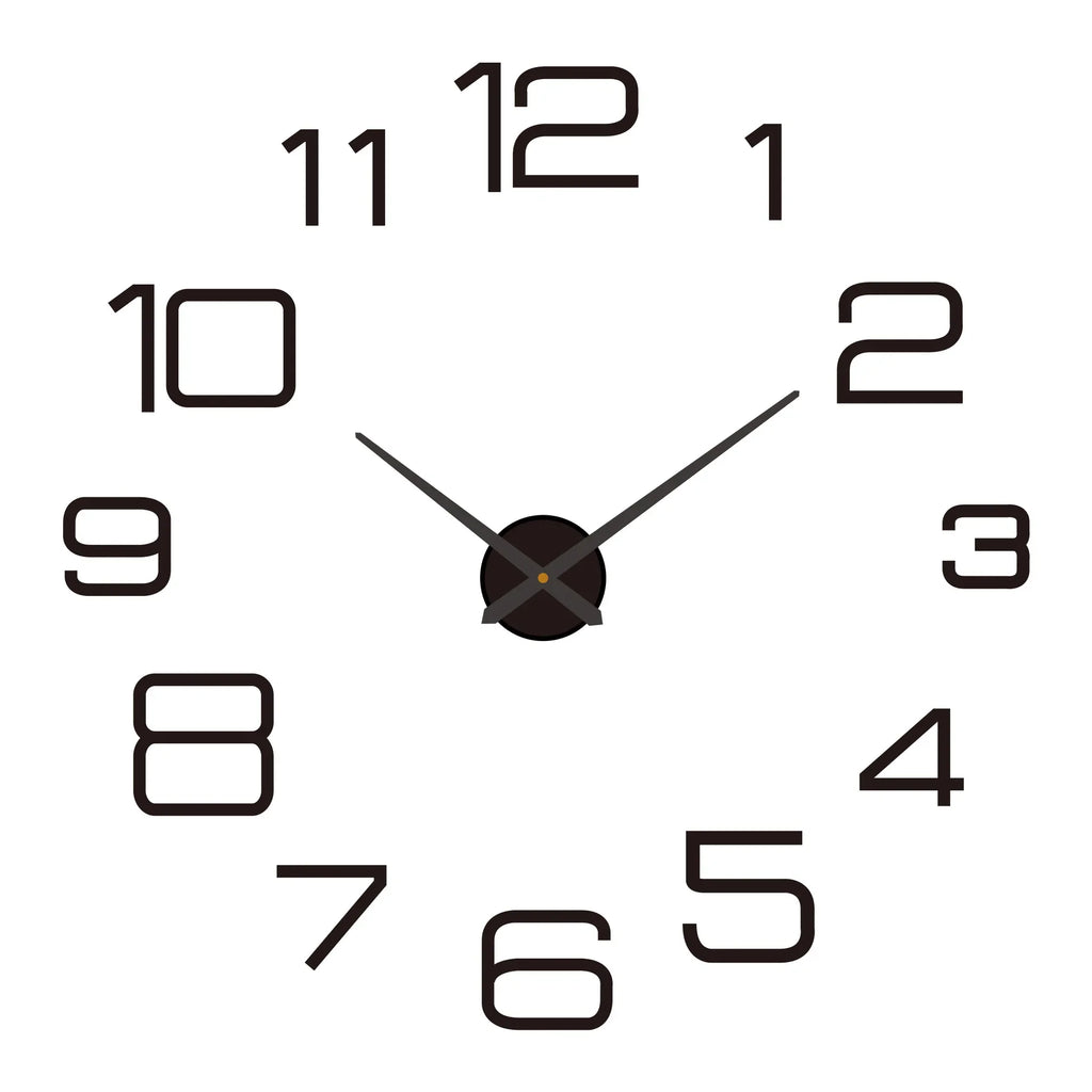 Large round Mirror Wall Clock DIY Self Adhesive Wall Clock