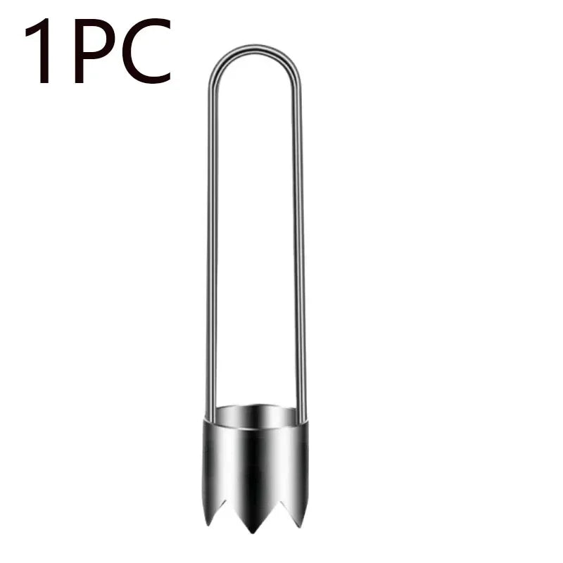 Stainless Steel Corers Portable Core Remover Fruit and Vegetable Core Extractor Kitchen Tools for Pitting Chili Peppers Melons