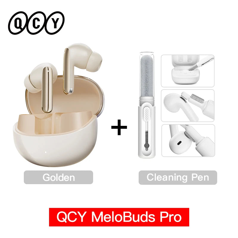 QCY MeloBuds Pro – Premium Noise Cancelling Earbuds | Hi-Res LDAC Audio | 34H Battery Life