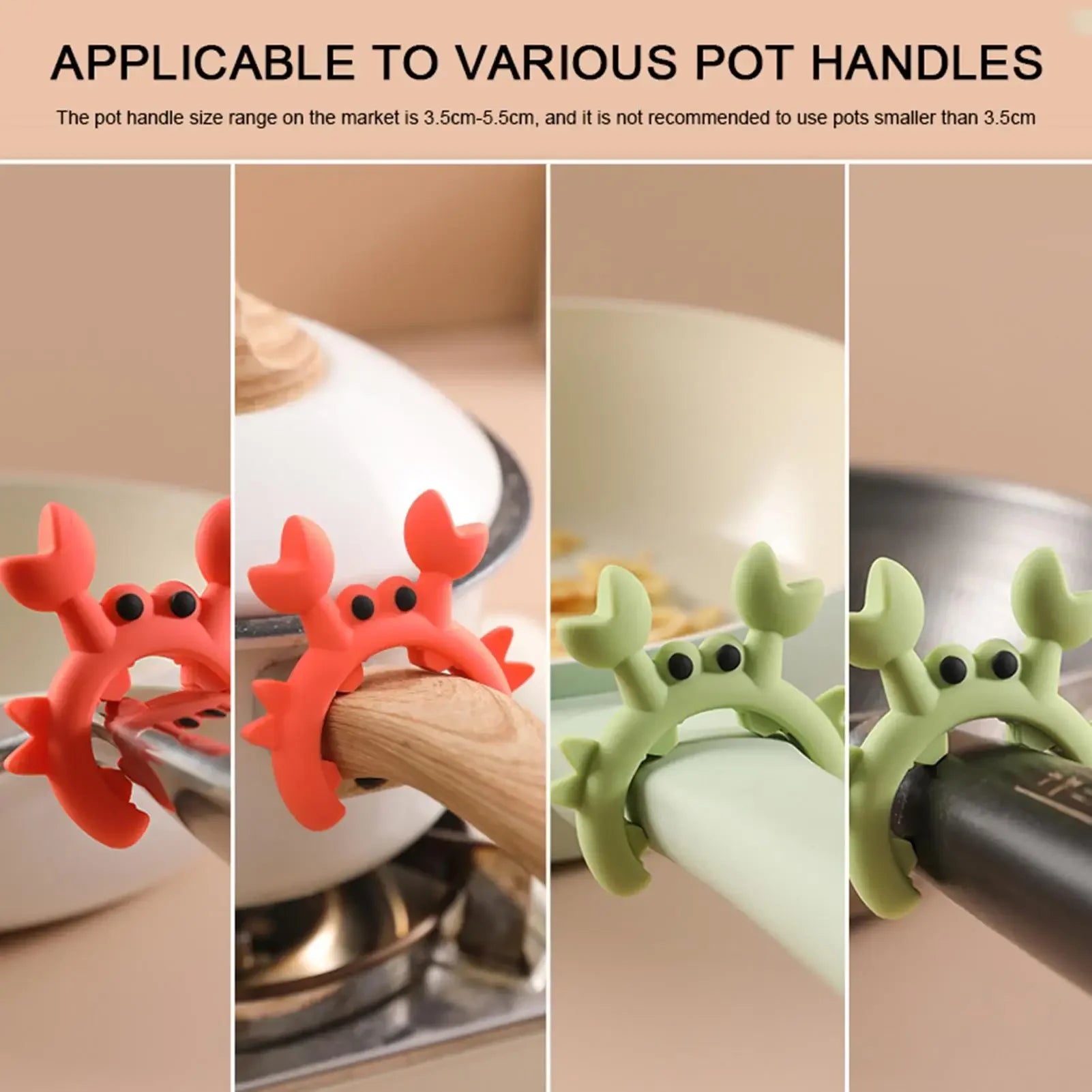 Utensil Rest Crab Shaped Silicone Utensil Rest Countertop Ladle Holder Anti-Overflow Stove Top Spatula Holder Kitchen Gadget