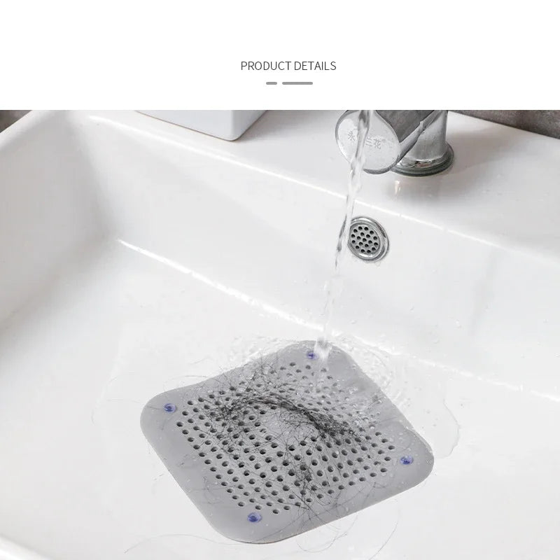 Silicone Sink Strainer Hair Catcher – Shower & Kitchen Drain Filter Plug